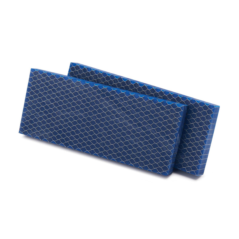 Acrylic Honeycomb Knife Scales - 3/8" x 2" x 5" - Pair - Color:Blue